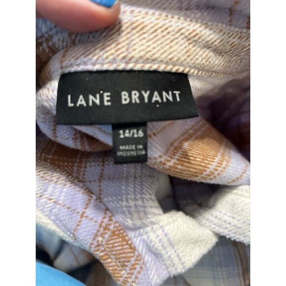 Lane Bryant Shacket 14/16 Button-Up Plaid Shirt / Jacket Outdoor Gorpcore - Picture 2 of 12